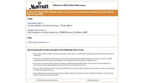 marriott owa email.